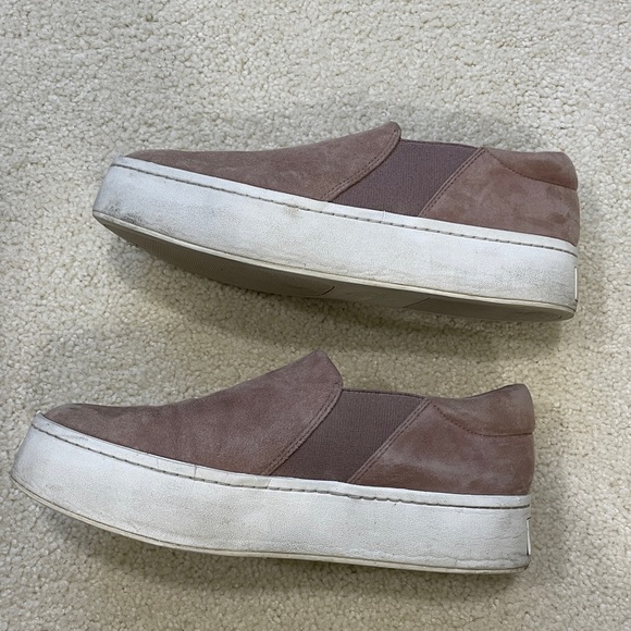 Vince mauve suede platform sneakers - Picture 3 of 4
